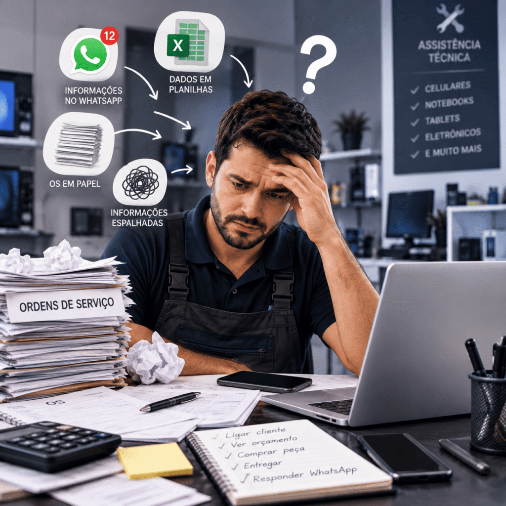 Gestão de assistência técnica sem papel e planilhas