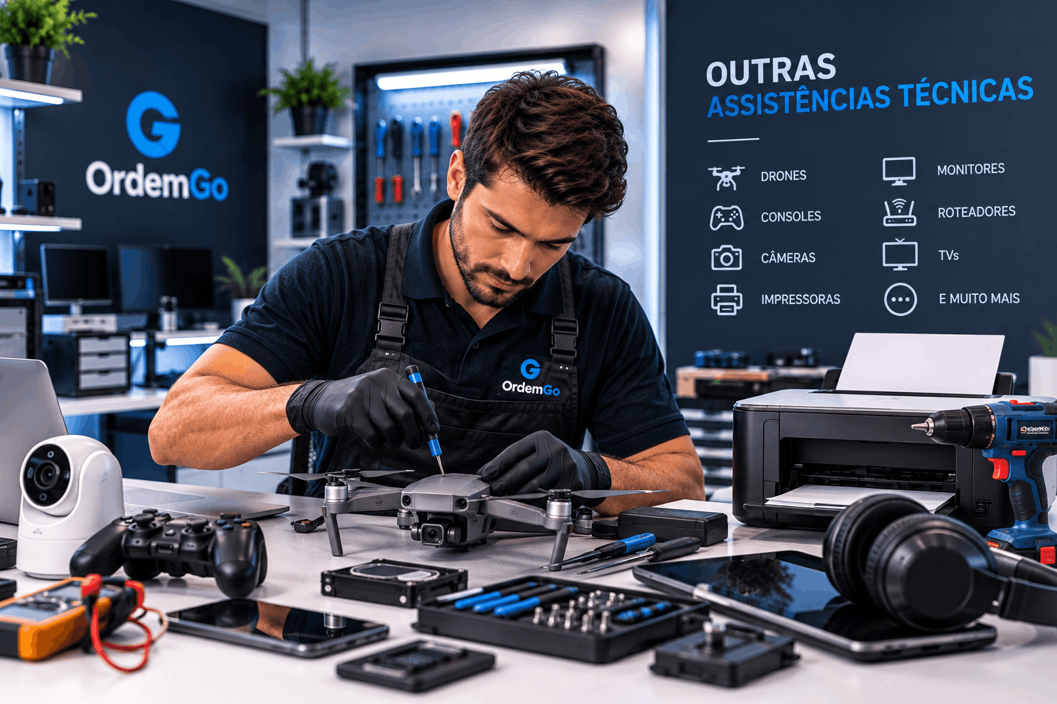 Sistema para diferentes tipos de assistência técnica