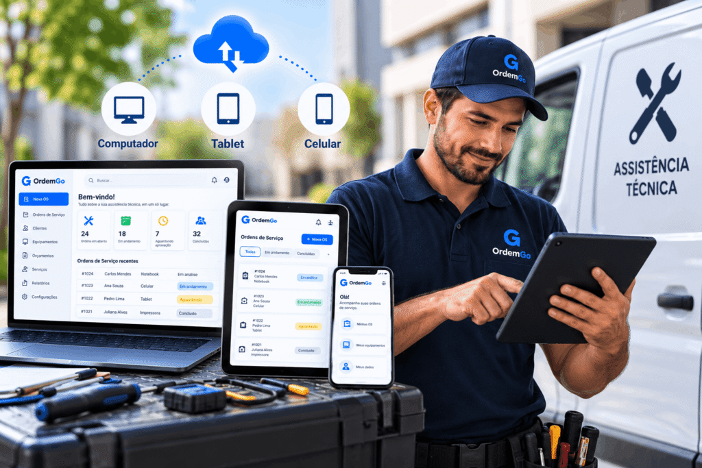 Sistema para assistência técnica online pelo celular
